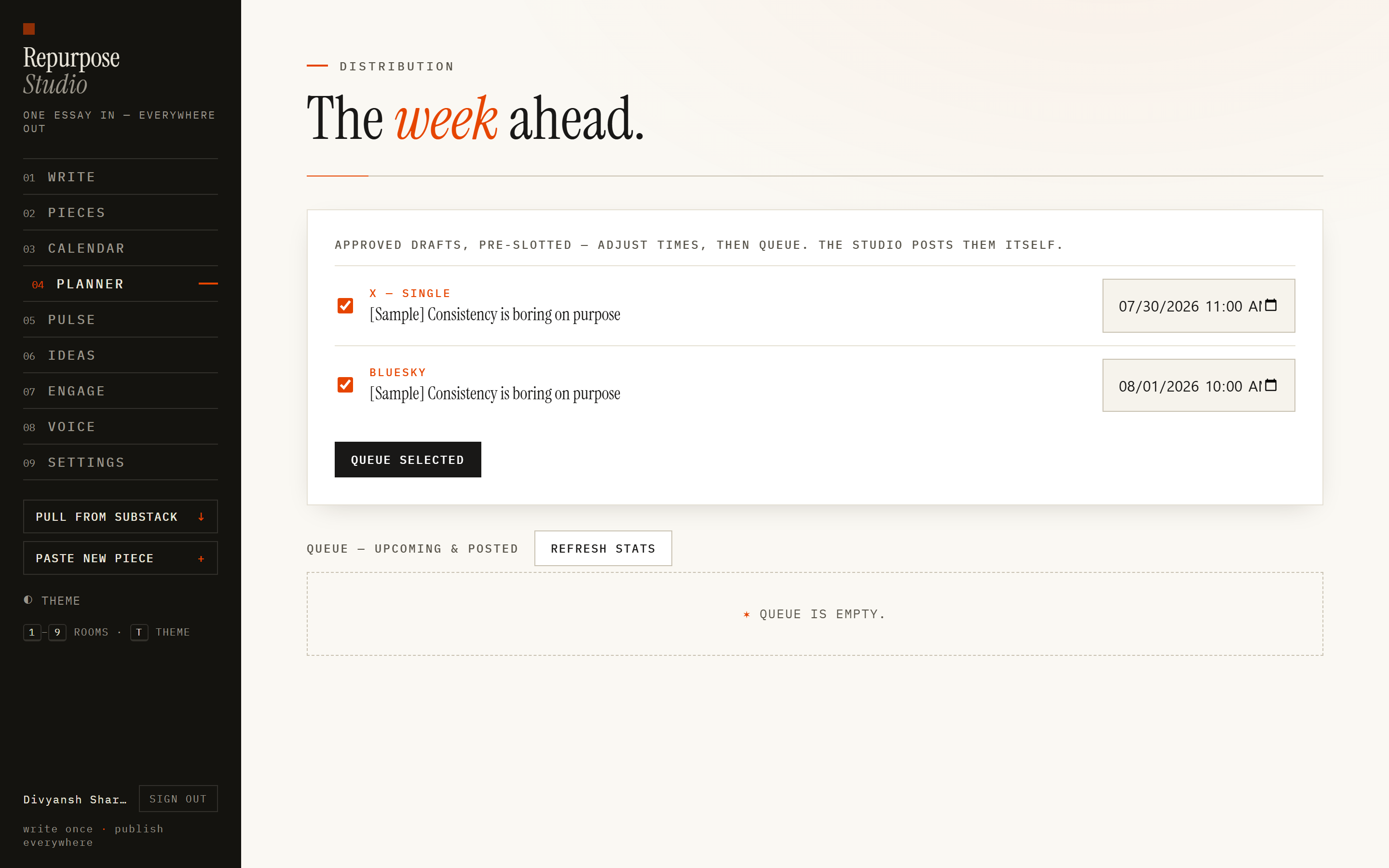 Repurpose Studio — Planner