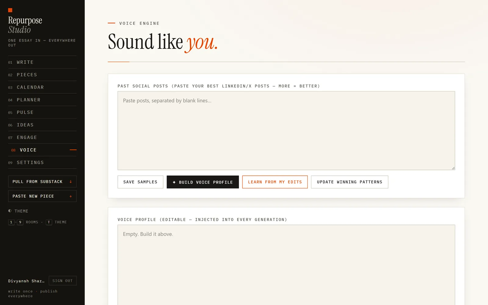 Repurpose Studio: Voice