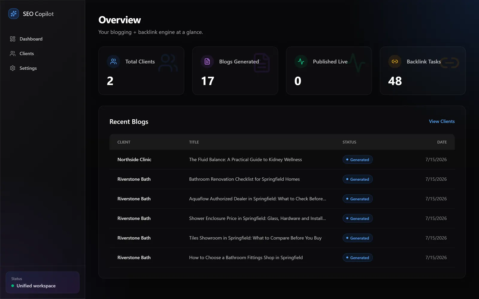 Auto-Blogger App screenshot