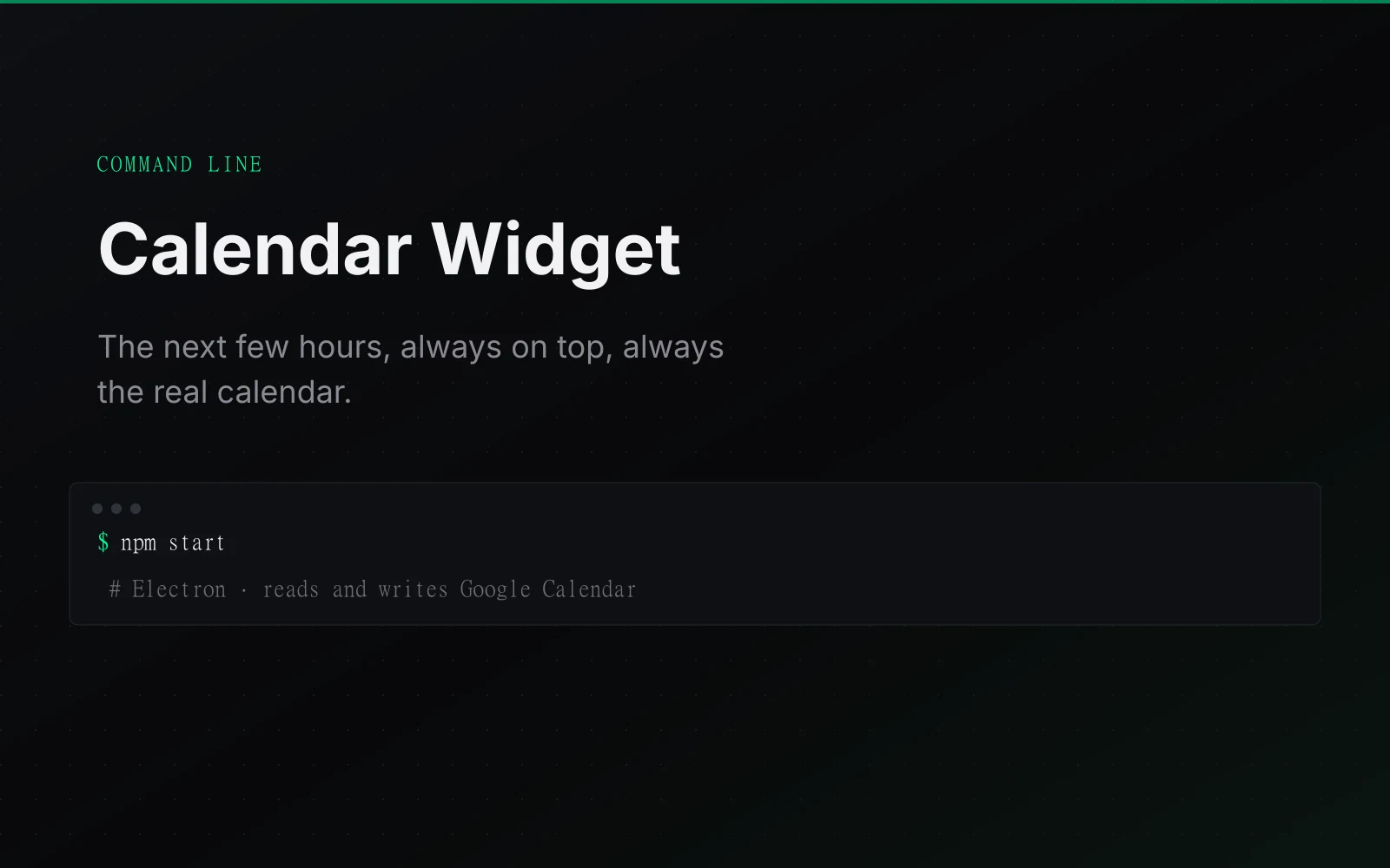 Calendar Widget screenshot