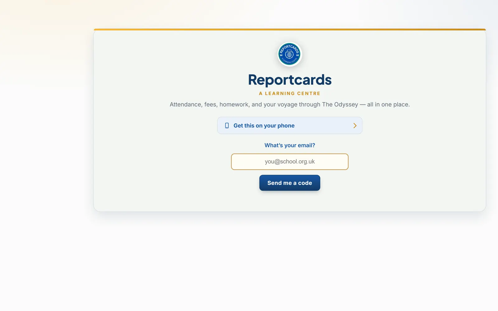 Reportcards ERP - The Odyssey voyage itself, now one course inside the ERP: ten tales, ten islands.