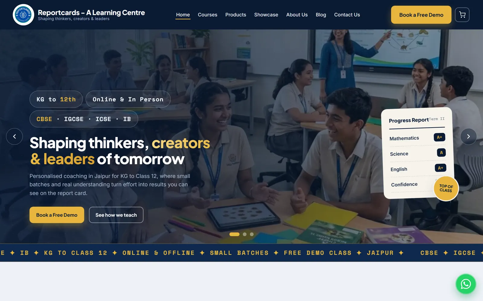 Reportcards — A Learning Centre screenshot