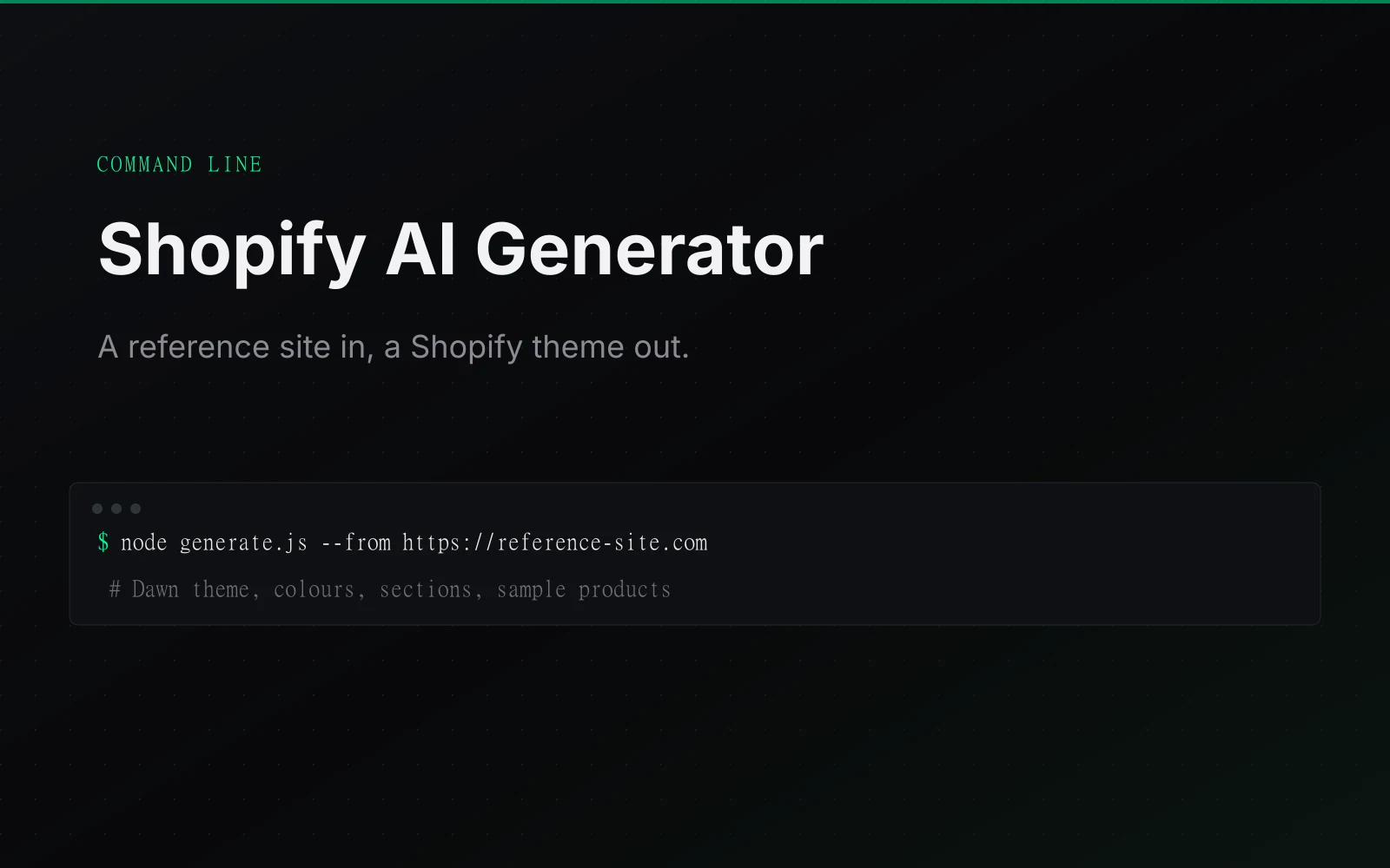 Shopify AI Generator screenshot